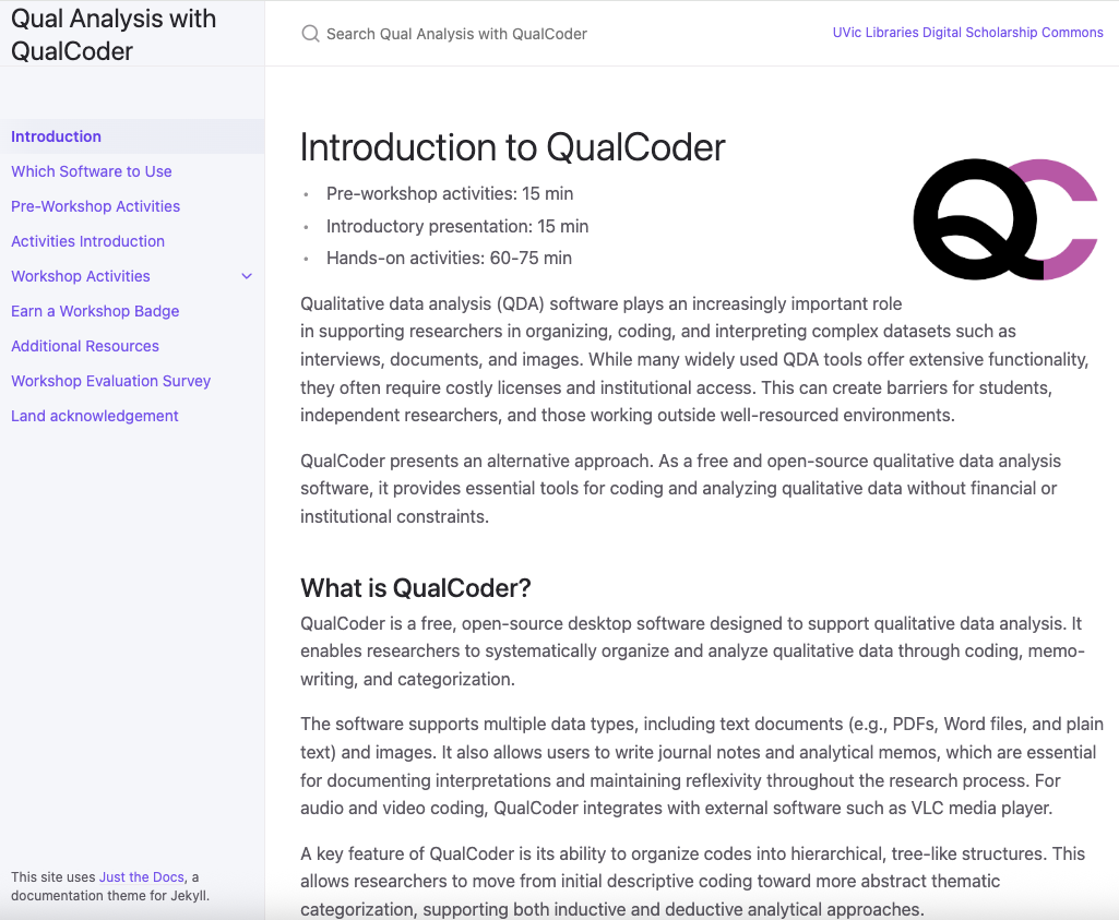 QualCoder workshop materials